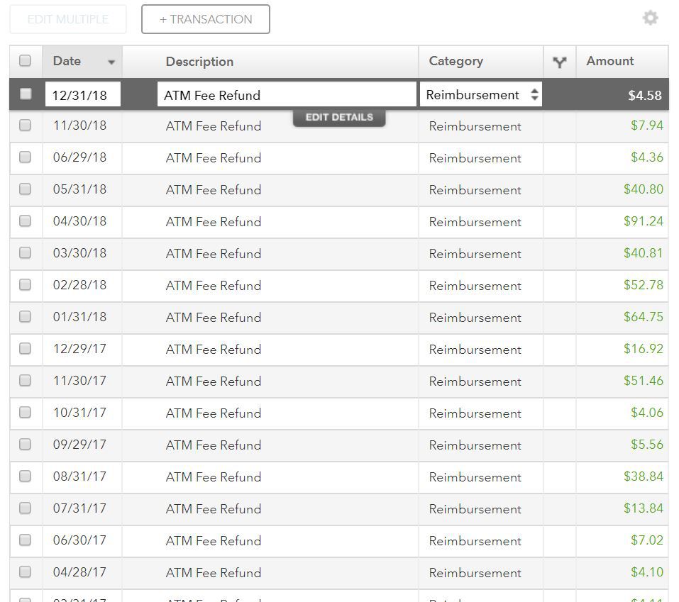 A sample of the money I've save on ATM fees -- Travel Banking Fundamentals