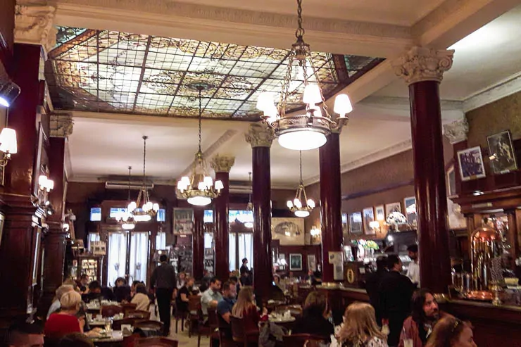 The interior of Cafe Tortoni - The Top 18 Things to Do in Buenos Aires