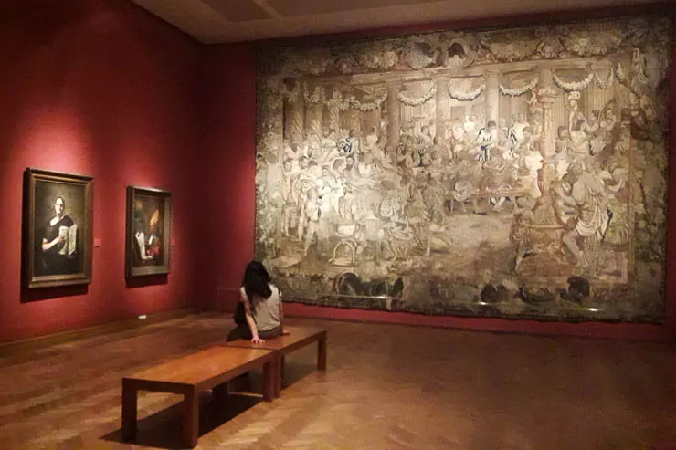 Taking a break in the massive Bellas Artes Museum - The Top 18 Things to Do in Buenos Aires