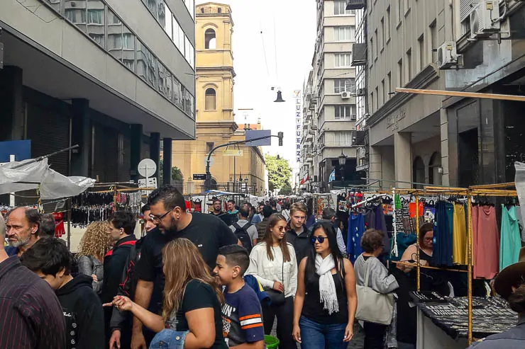 BUSY streets during the Sunday market - The Top 18 Things to Do in Buenos Aires