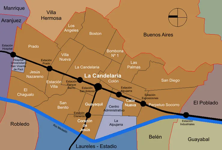 Medellin Centro Map
