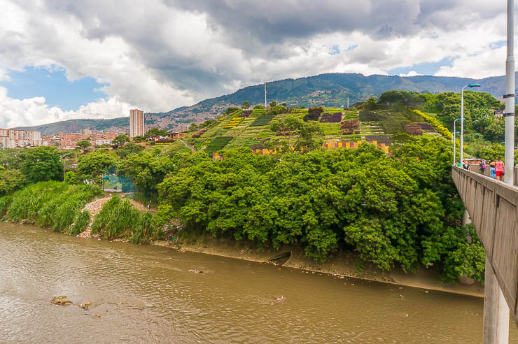 Medellin's trash mountain, known as el Morro de Medellin as it is today in Barrio Moravia