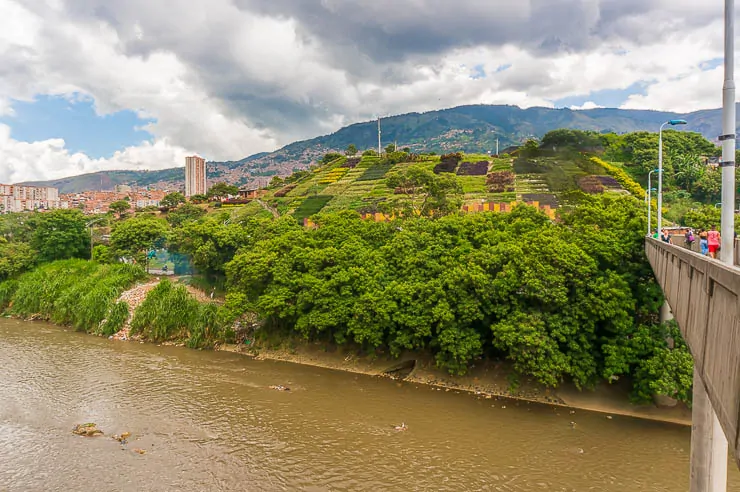 Medellin's trash mountain, known as el Morro de Medellin as it is today in Barrio Moravia