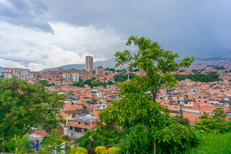 Views from atop the Morro de Moravia in Medellin