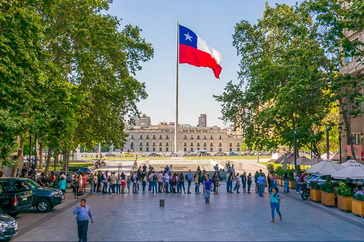 La Moneda Presidential Palace in Santiago Chile