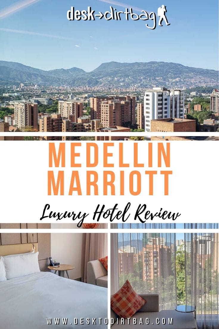 Review of the Medellin Marriott Hotel, a luxurious but accessible place located right along Medellin's famous Golden Mile (Milla de Oro) in El Poblado. A great place if you are looking for where to stay in Medellin during your vacation or business travels.