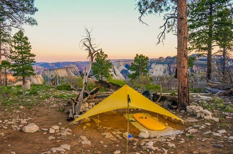 My ultralight tarp setup for overnight adventures in Zion National Park - Must Have Hiking Gear