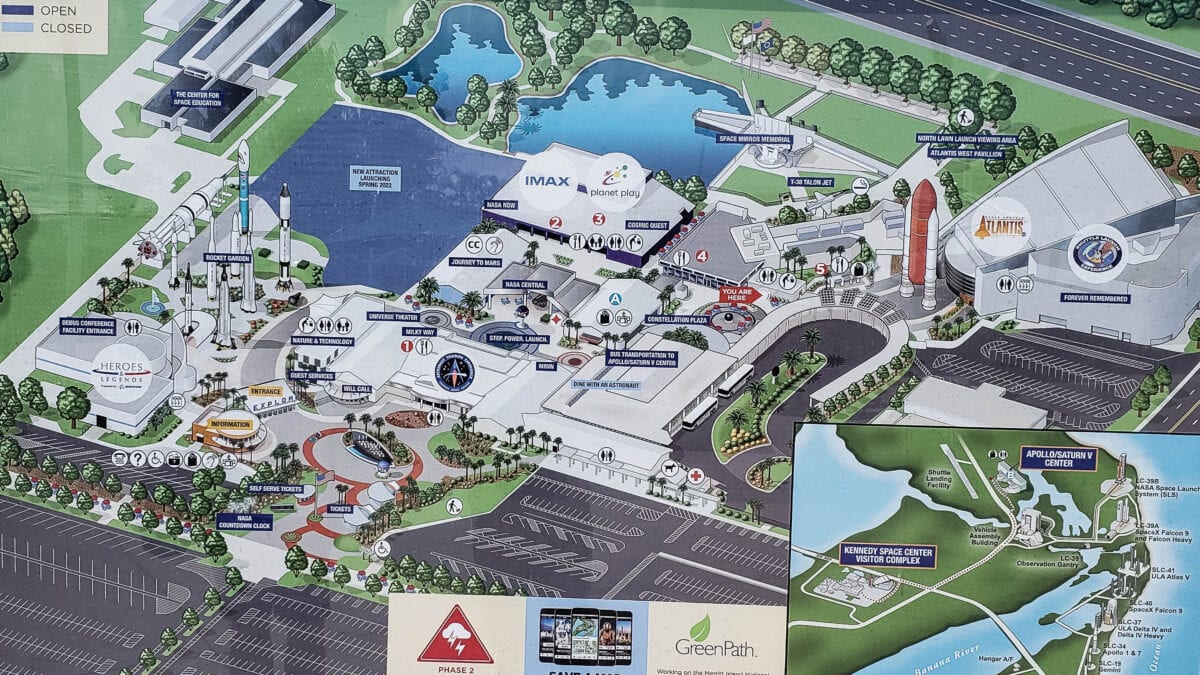 kennedy space center bus tour map